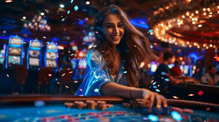 Philippines member reviewing casino slot win history and balance on smartphone
